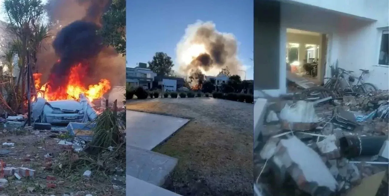 Alguna de las impactantes imágenes de la explosión.