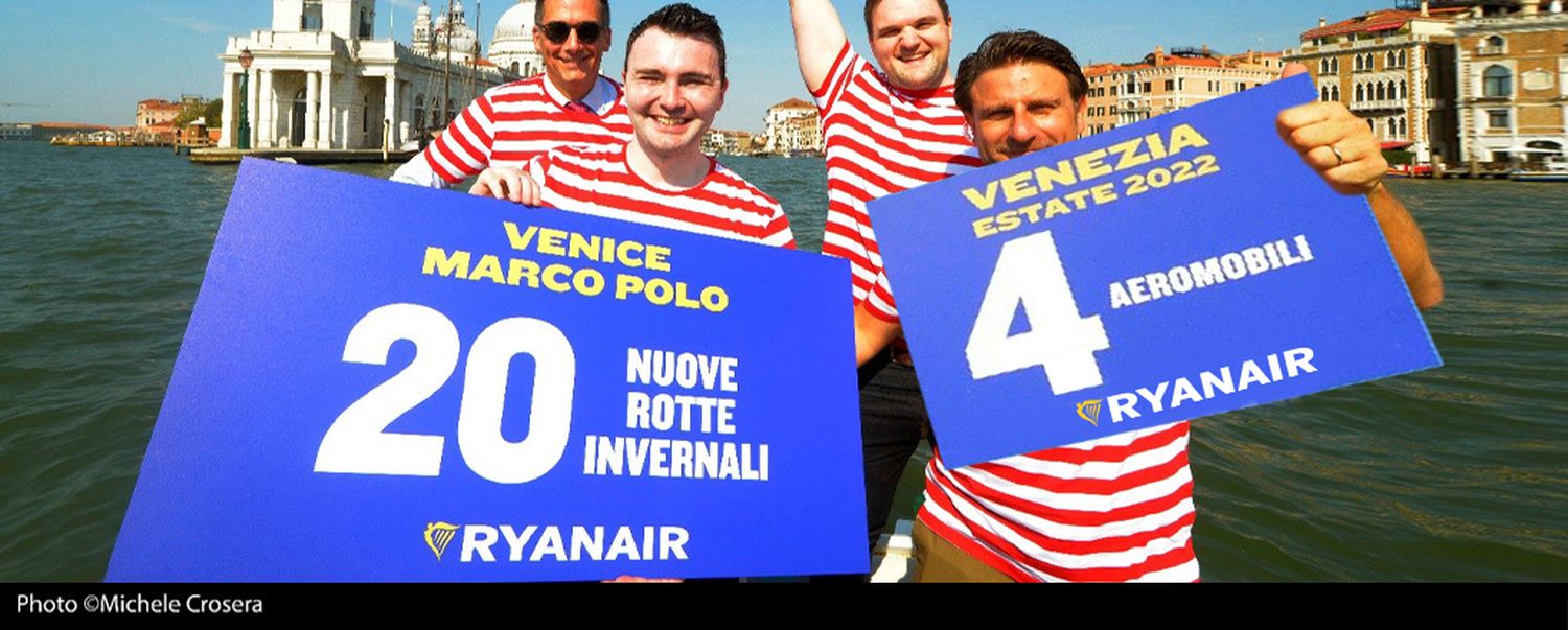 Ryanair to base a fourth aircraft at Venice for the northern winter season