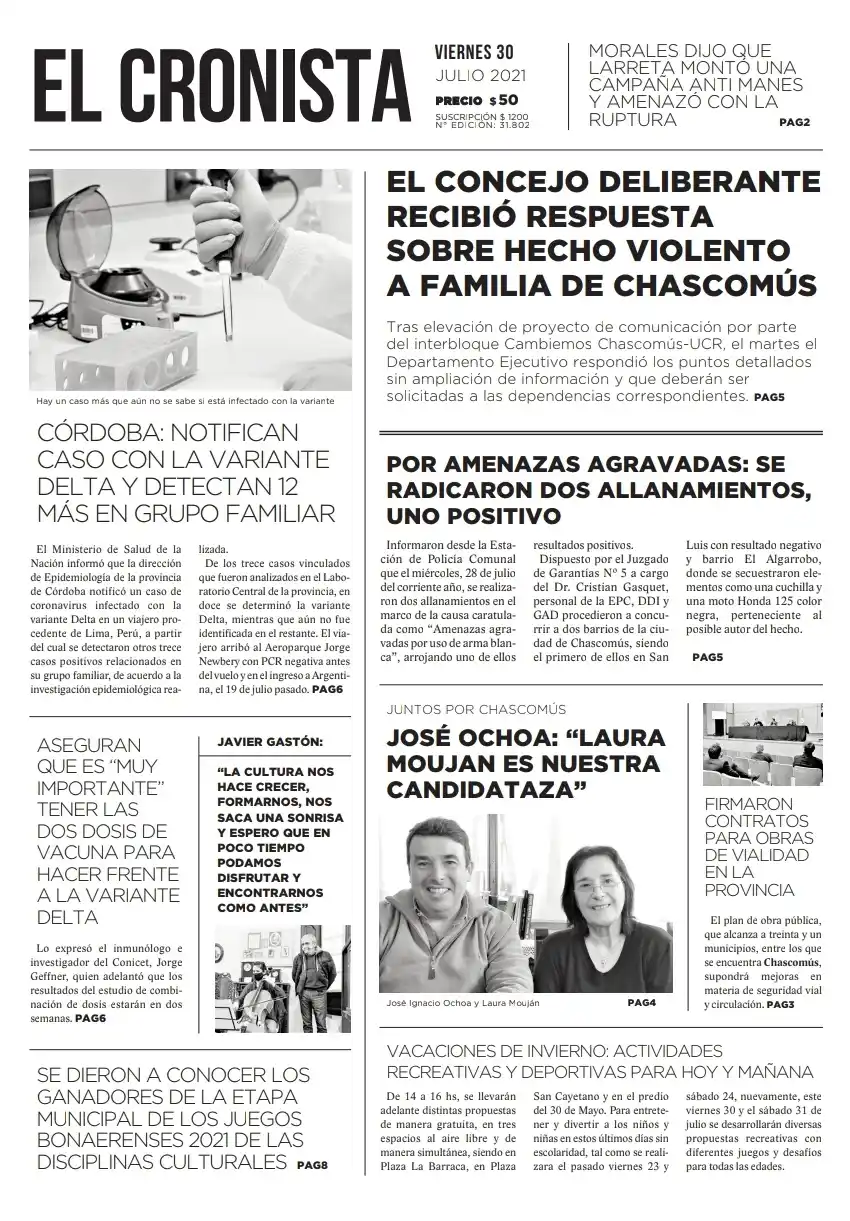 Tapa 30 de julio 2021