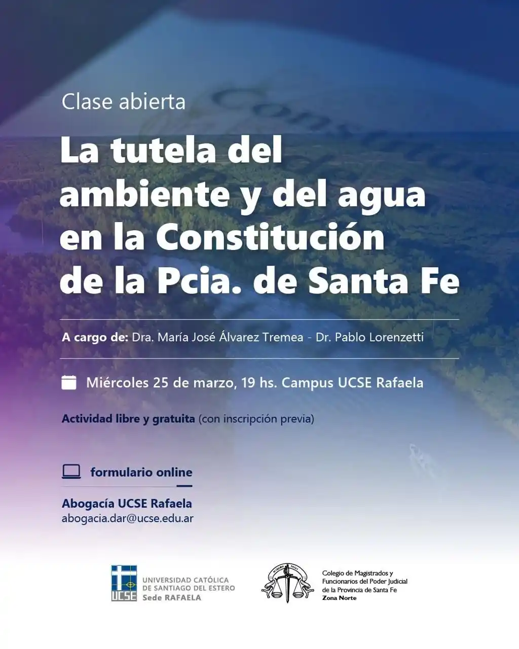 Clase abierta sobre la tutela del ambiente y del agua en la nueva Constitución de Santa Fe - 2