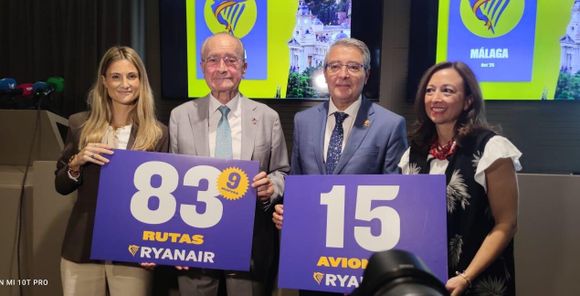 Ryanair llegará a 83 rutas servidas desde Málaga durante el invierno