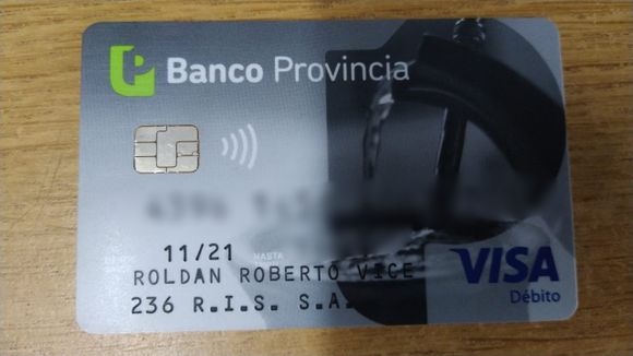 Tarjeta de débito encontrada