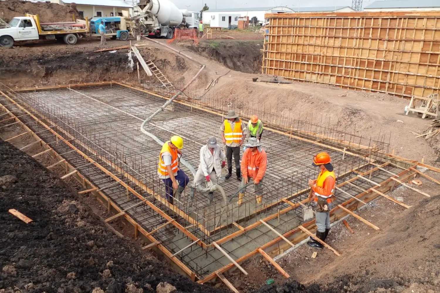 El Potrero: avanza la obra en la planta de tratamiento de líquidos cloacales