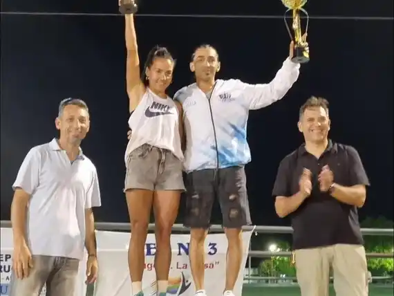 Luis María Videla en el podio más alto
en el maraton de Concepción del Uruguay