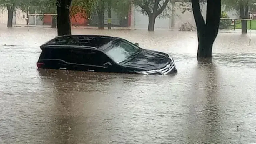 Imágenes del temporal en Mar del Plata.