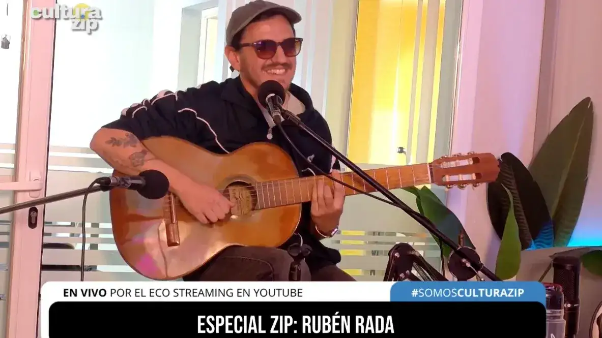Fran Margueritte, exintegrante de la banda Os Palmeiras, al aire del especial Zip.