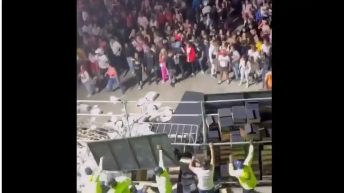 Mientras en el concierto de Karol G todo era felicidad, en las afueras del Monumental ocurría esto (VIDEO)