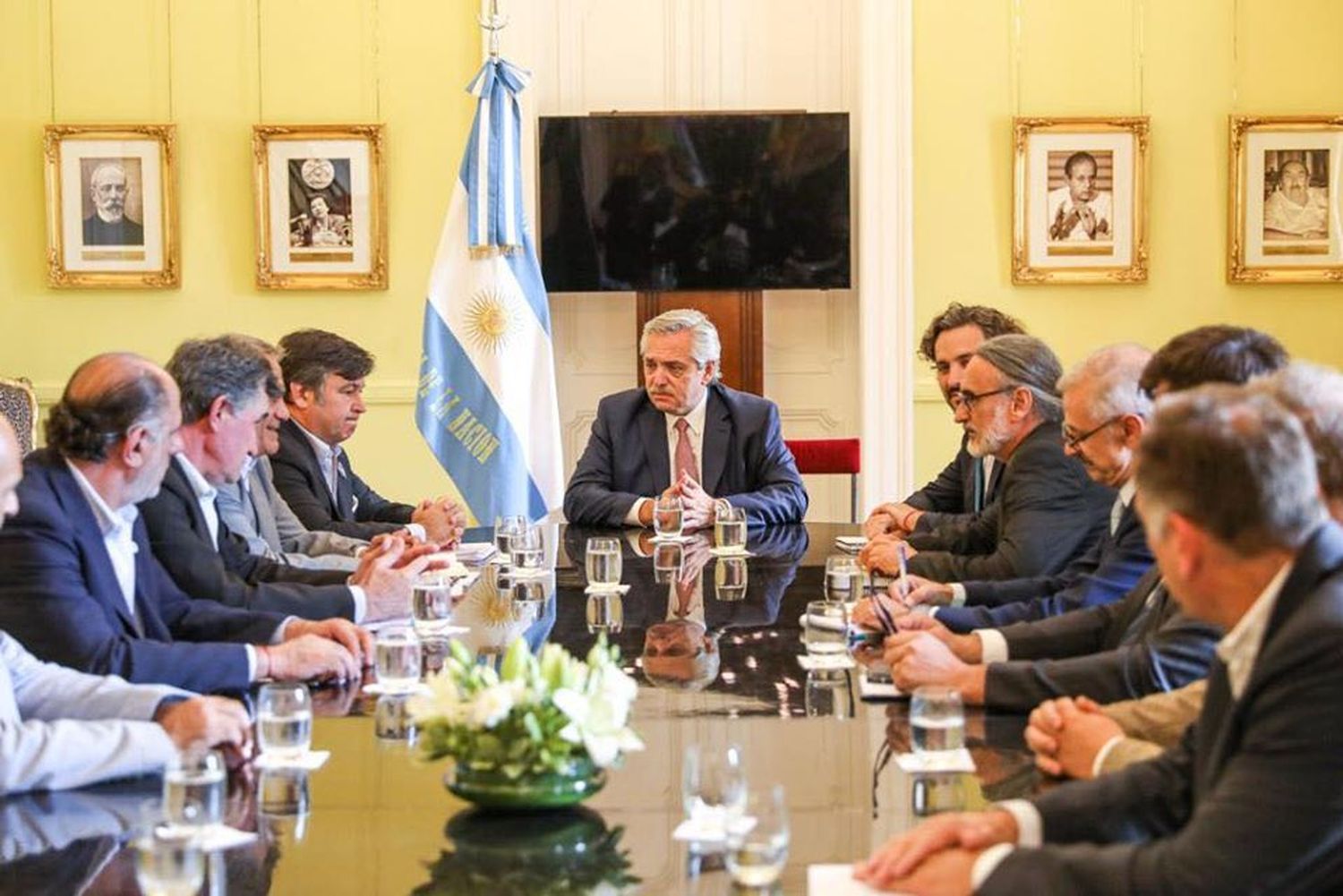 Alberto Fernández recibió a los referentes de la Mesa de Enlace
