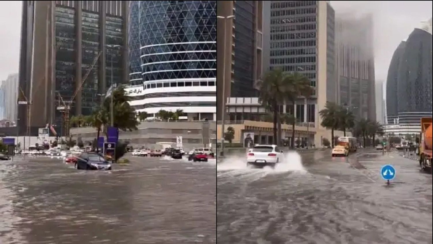 ¡CARRETERAS Y AEROPUERTOS CERRADOS! Lluvias y vientos huracanados PONEN EN JAQUE a los Emiratos Árabes (+VIDEOS)