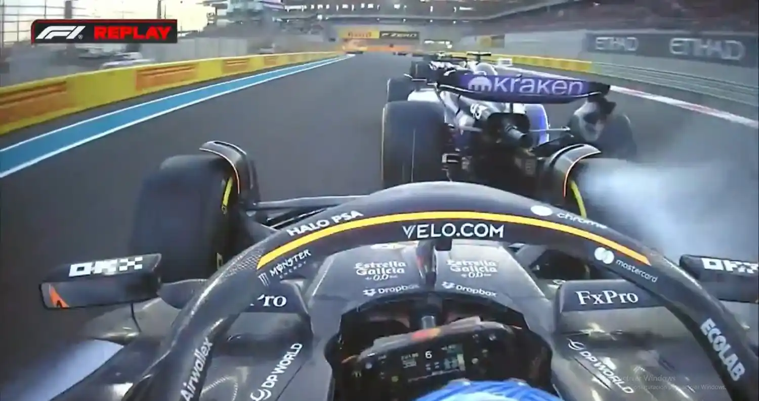 😡 ¡Qué hiciste, Piastri!: el australiano midió mal y se llevó puesto a Colapinto en el GP de Abu Dhabi de Fórmula 1