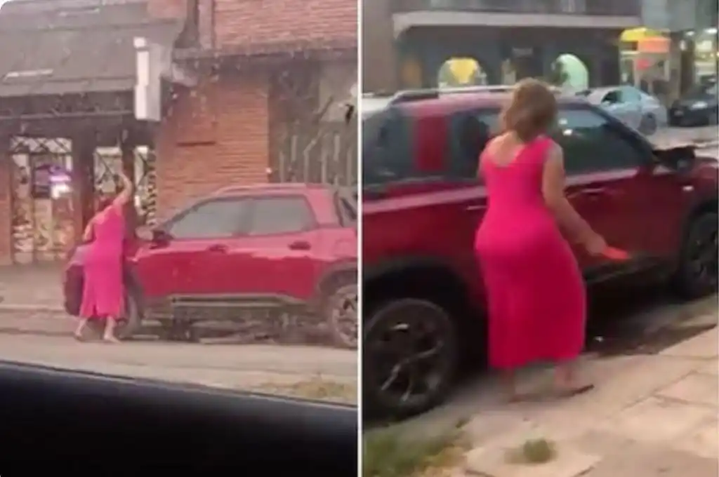Agarró a martillazos el auto de su ex pareja