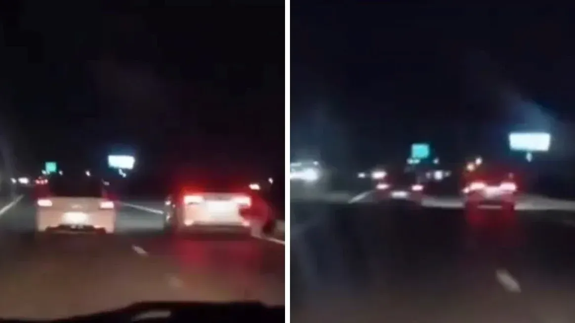 El hecho quedó registrado en un video grabado por una familia roldanense que se dirigía hacia la ciudad de Rosario.