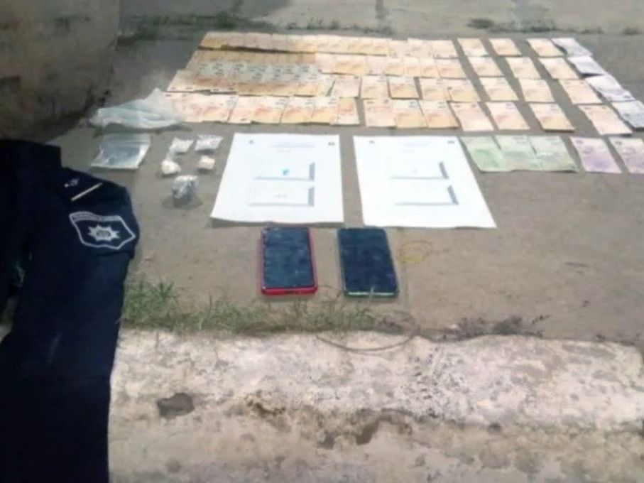 Material incautado al detenido