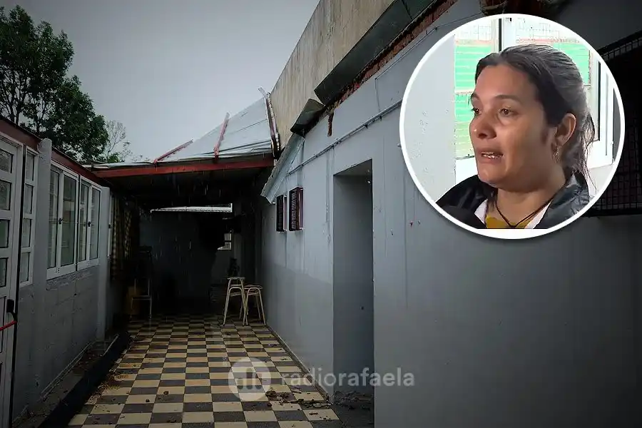 Graves destrozos en la escuela “Peralta Pino” tras la tormenta: “Estamos con dolor en el alma”