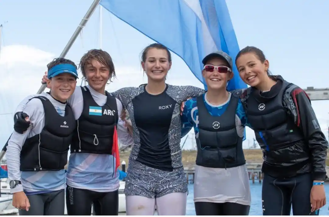 Con Delfina Kuttel y Francina Paz, Argentina fue campeón del Sudamericano de Optimist por equipos