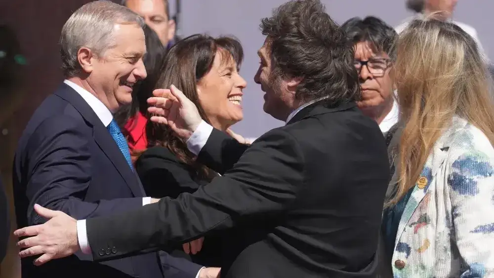 El flamante mandatario de Chile antes del abrazo con Javier Milei.