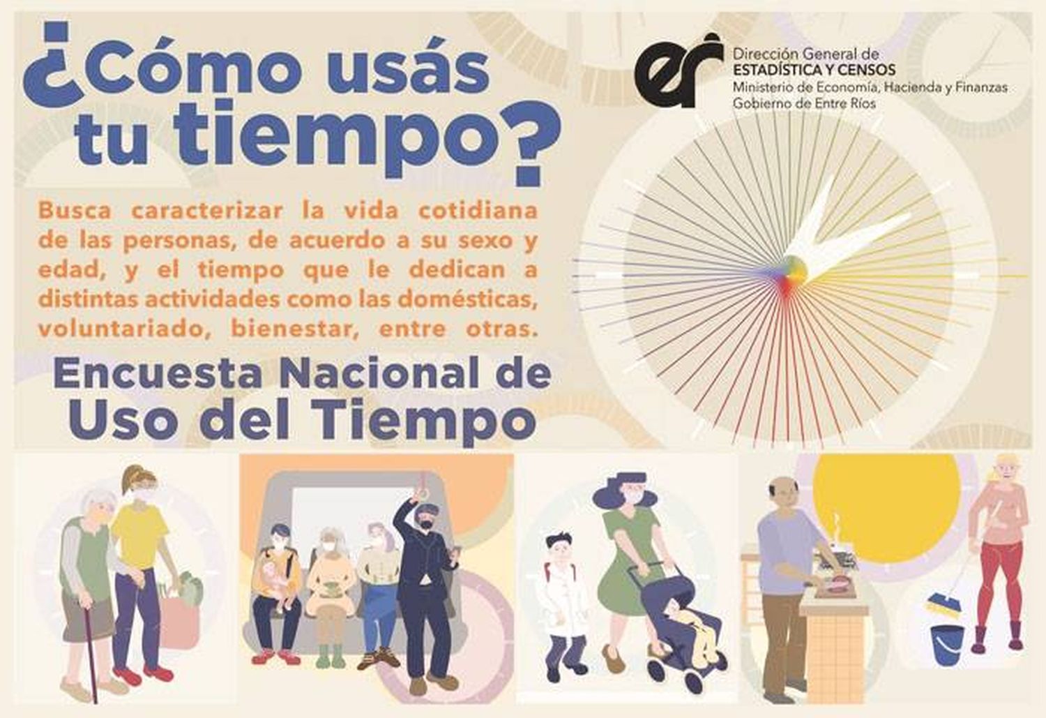 Inicia en Entre Ríos la Encuesta Nacional de Uso del Tiempo 2021