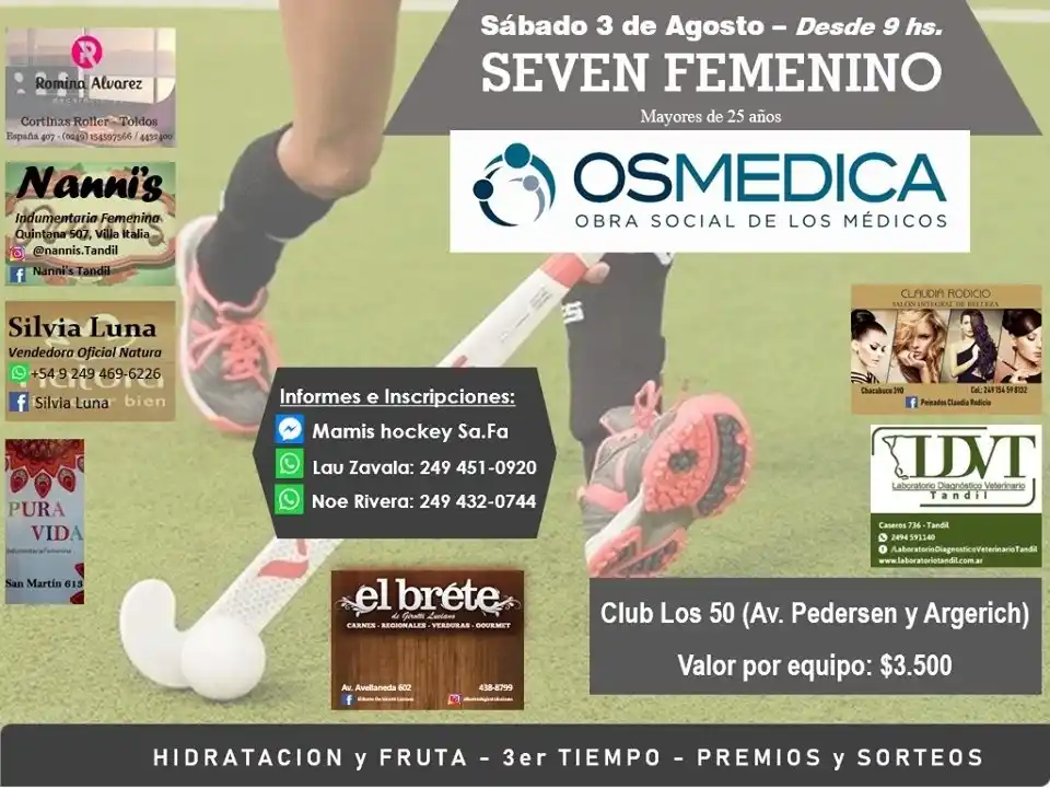 En Los 50 se jugará un seven de hockey