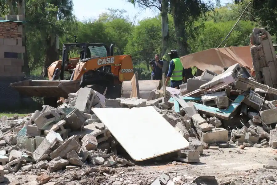 La demolición en la zona conocida como "Los Eucaliptos".