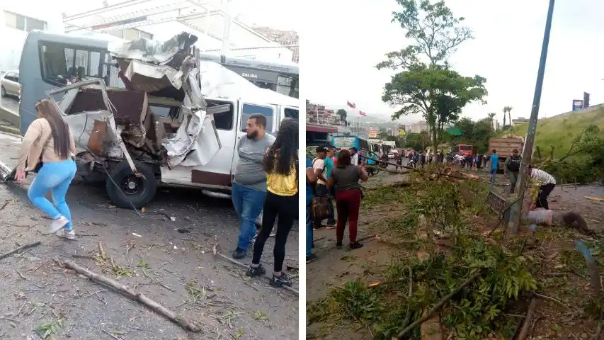 CHOQUE DE UN CAMIÓN VOLTEO deja varios heridos