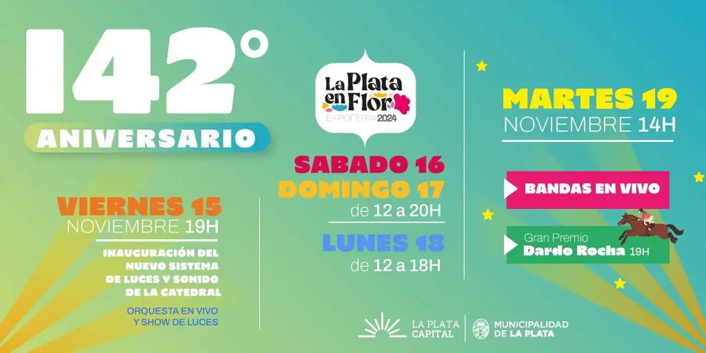 Grilla de eventos durante todo el fin de semana.