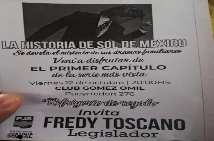 Un legislador invita a sus vecinos a ver el primer capítulo de la serie sobre Luis Miguel