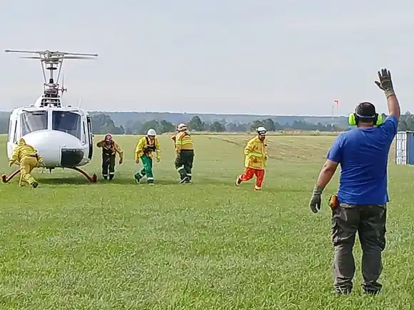 Nueva jornada de capacitación en combate de incendios forestales y aeroevacuación