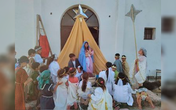 El pesebre de la capilla San Luis Gonzaga