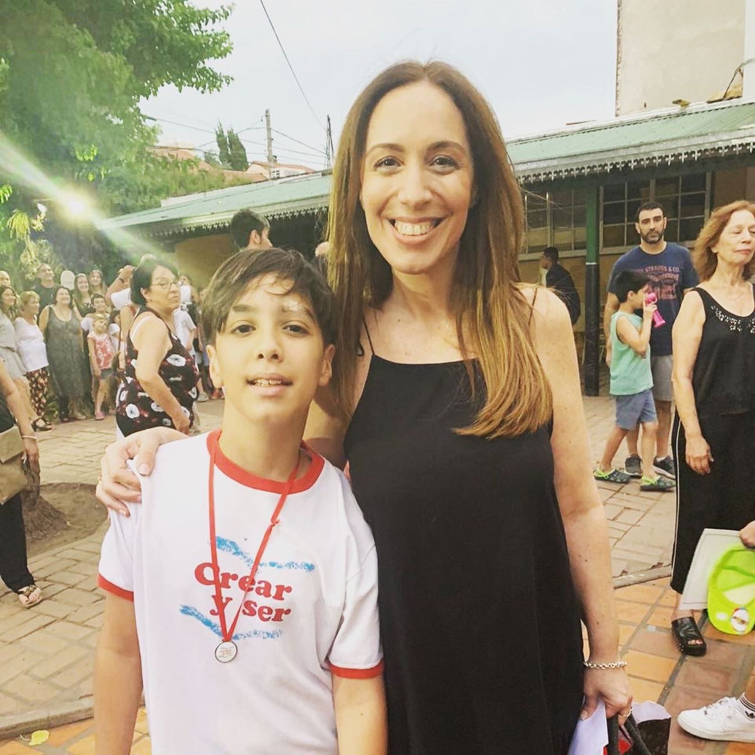 María Eugenia Vidal asistió al acto de su hijo en su primer día como exGobernadora