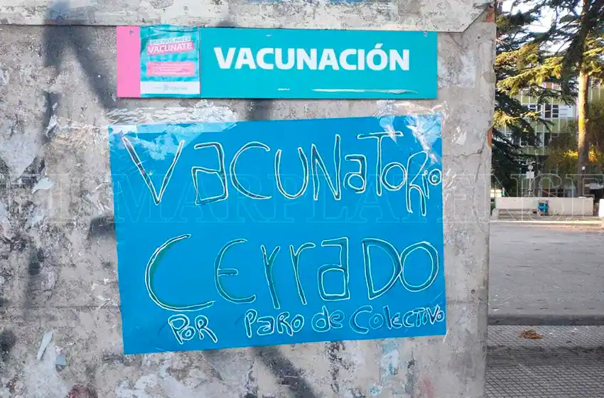 Solo cuatro vacunatorios funcionan en Mar del Plata por el paro de transporte