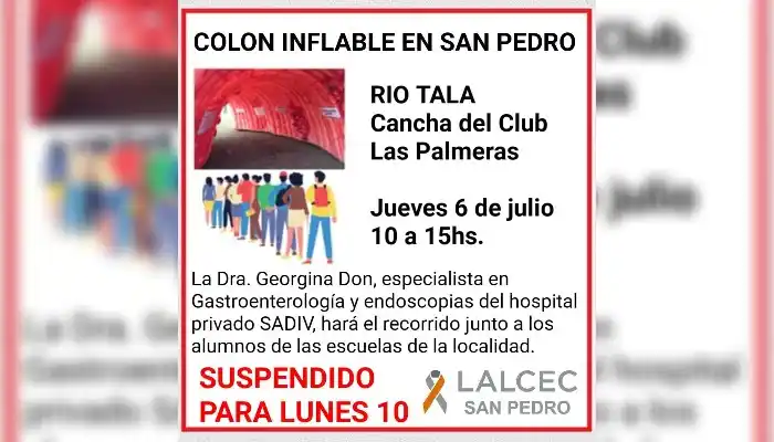 Lalcec reprograma las actividades en Río Tala para el lunes