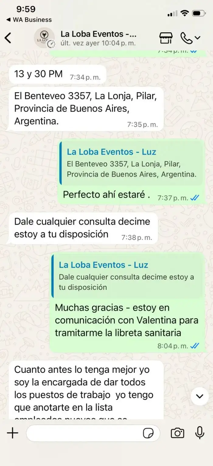 Alertan en Pilar por estafa con avisos falsos de empresa de eventos