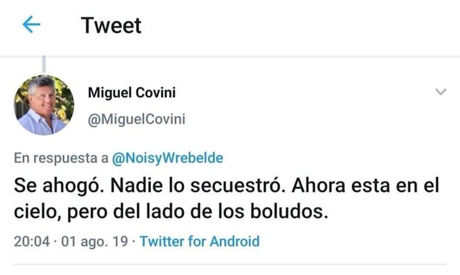 Pilar: Funcionario se burló de la muerte de Santiago Maldonado y luego se disculpó