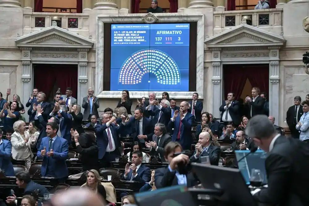 La ley de Glaciares fue aprobada en Diputados.