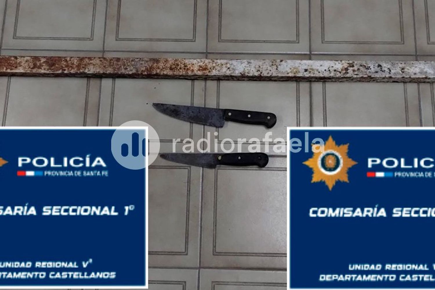 Discución y amenazas con arma blanca en la vía pública