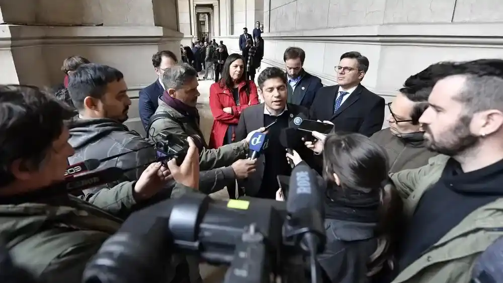 Kicillof, a la salida de la audiencia en al Corte Suprema.