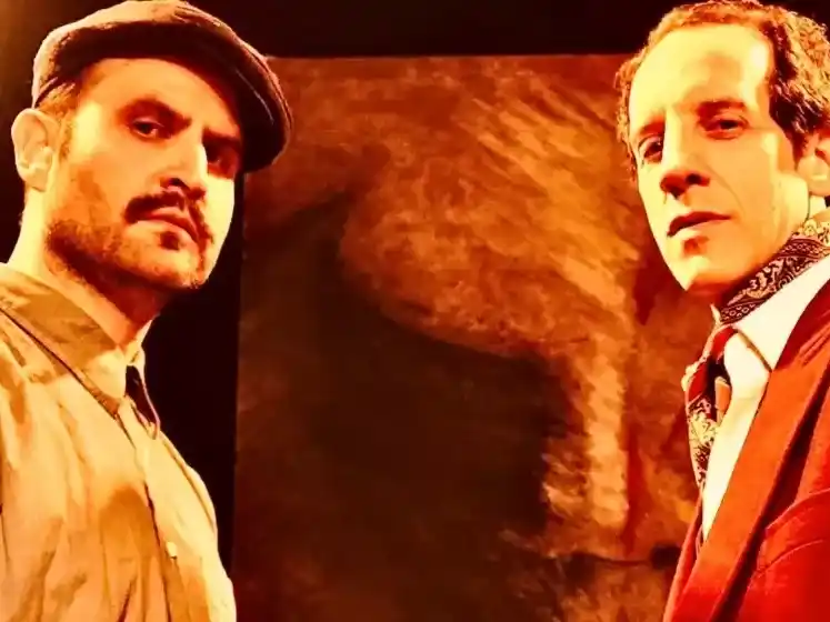 Matías Broglia y Pedro Risi, los protagonistas de "Yunta", una atractiva obra del teatro independiente. Foto: Gerardo Serre