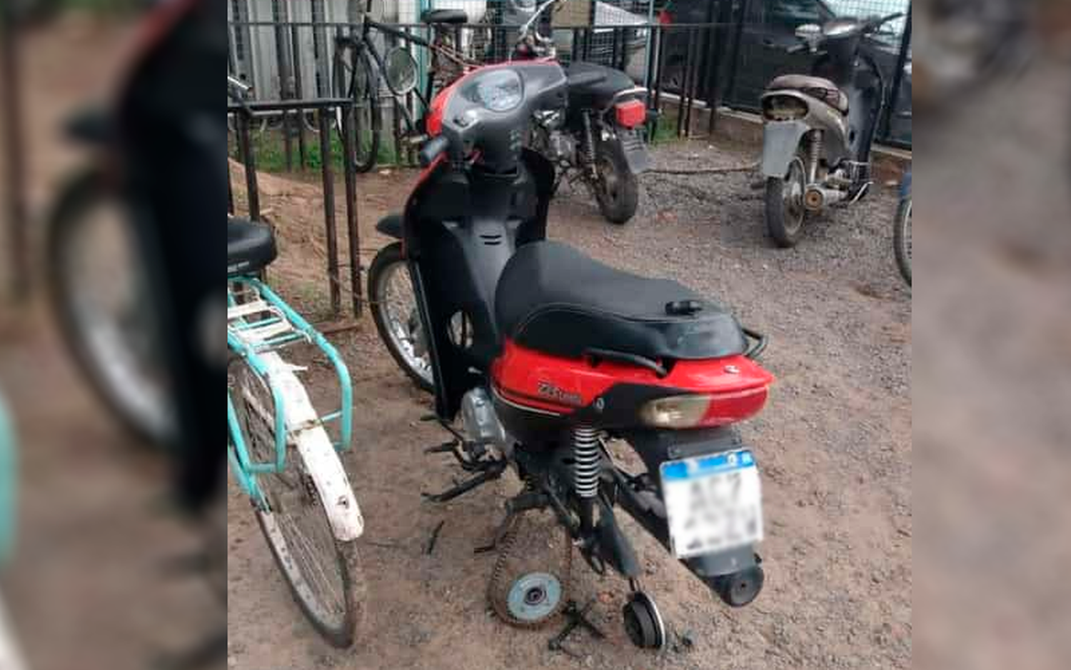 Robo en el Hospital: salió de internación y le faltaba una rueda de la moto