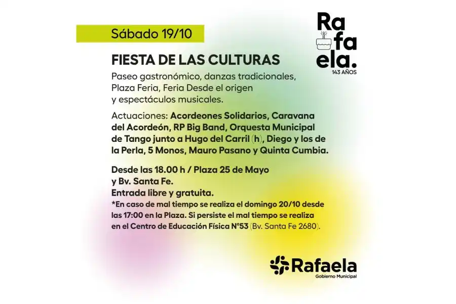 Será desde las 18:00 con entrada libre y gratuita en la Plaza 25 de Mayo