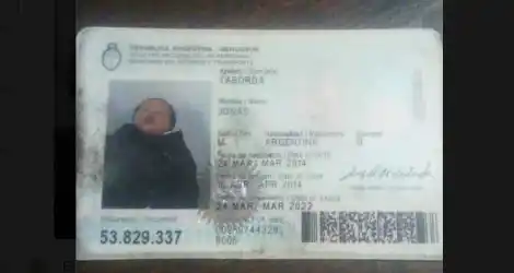 Encontraron el DNI de Jonas