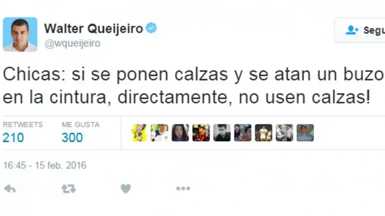 Ahora Queijeiro se arrepintió de sus dichos sobre las mujeres 