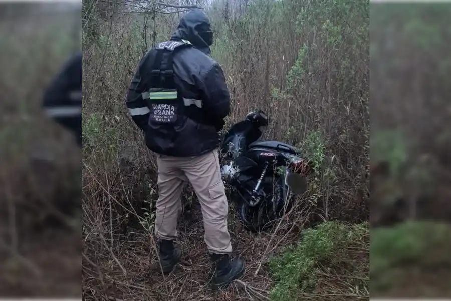 Se recuperó una motocicleta robada: había sido abandonada en un pastizal