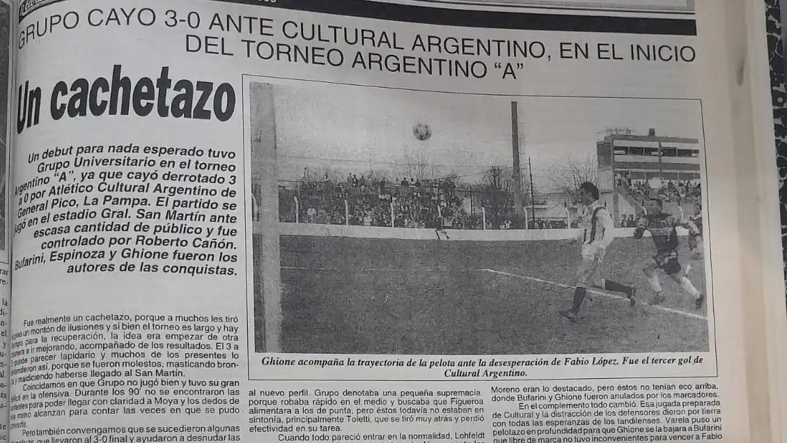 A treinta años del estreno de Grupo en el Argentino A