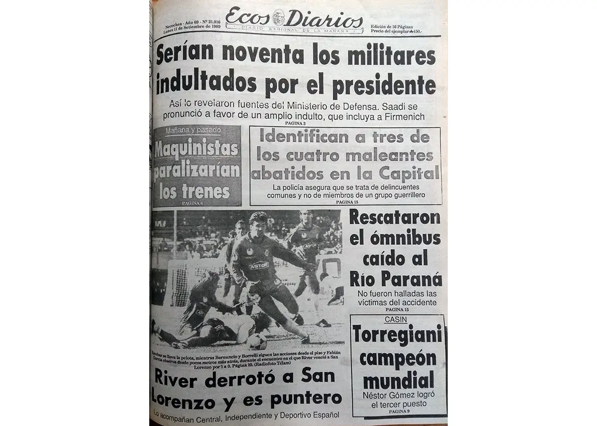 Lunes 11 de septiembre de 1989