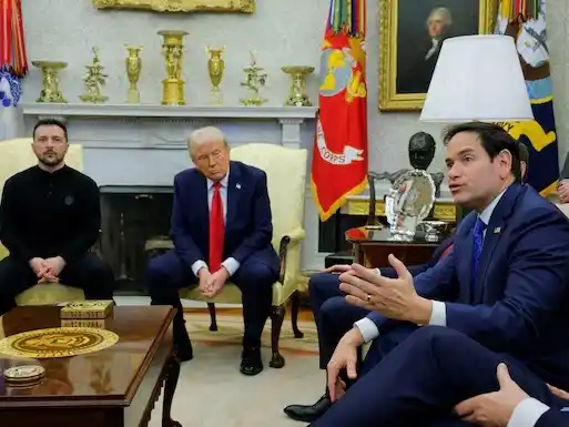 Marco Rubio hace declaraciones en el marco de la reunión que mantuvieron el pasado 28 de febrero Donald Trump y Volodimir Zelensky en la Casa Blanca