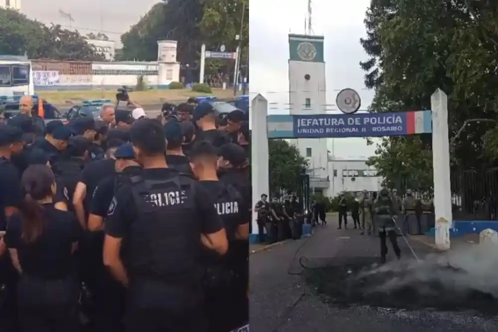 Los policías levantaron las protestas por mejoras salariales frente a la Jefatura tras las medidas anunciadas por Pullaro