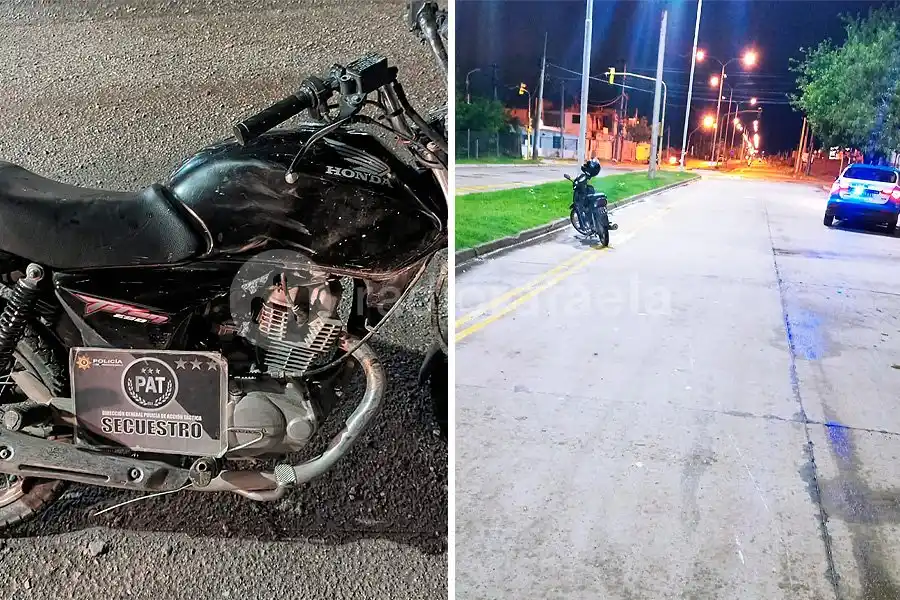 Entre dos interceptaron a un motociclista para robarle: un aprehendido y una moto secuestrada
