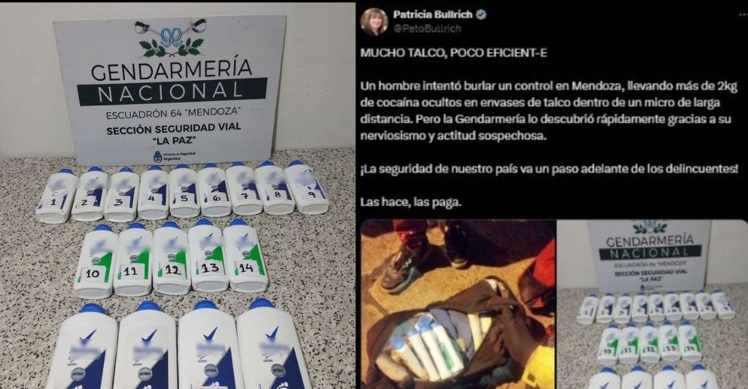 Error y papelón de Bullrich: un marplatense pasó 21 días en un penal acusado de transportar cocaína y sólo era talco