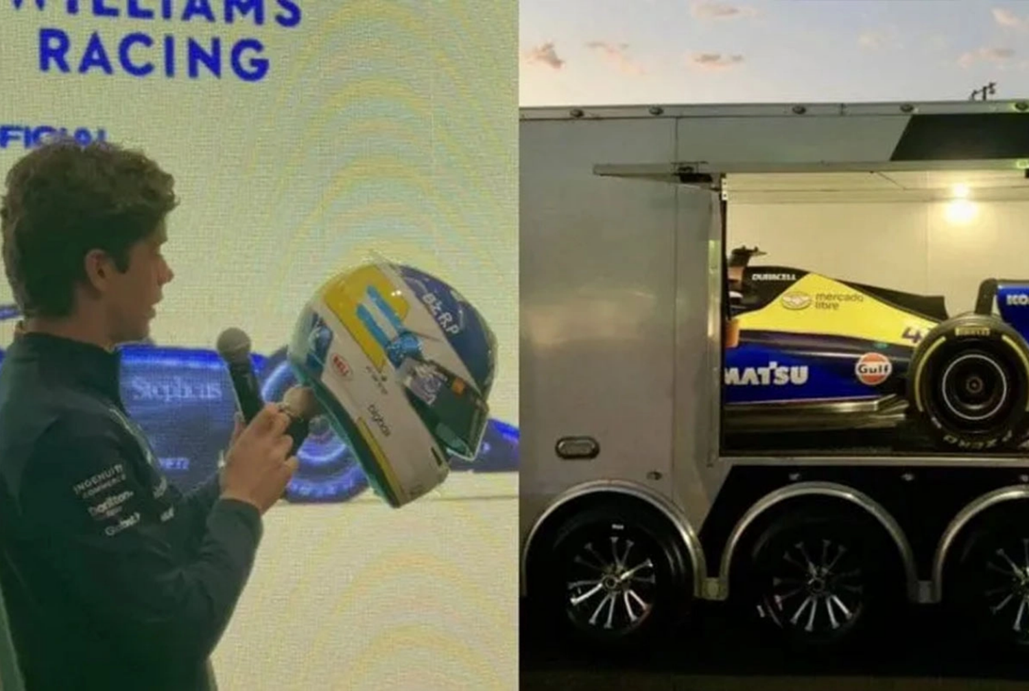 Colapinto usará un casco especial y su Williams tendrá un diseño "argentino"