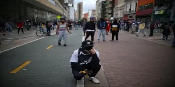 MILICIA DEL ELN implicada en actos vandálicos en Bogotá